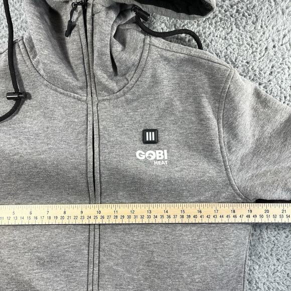 GOBI HEATED JACKET WOMENS MEDIUM GRAY FULL ZIP SWEATSHIRT *UNTESTED* *READ* - Picture 14 of 16